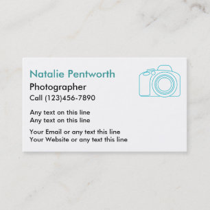 Cartes de visite pour photographe