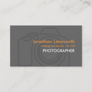 Cartes de visite pour photographe
