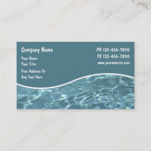 Cartes de visite pour piscine