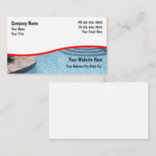 Cartes de visite pour piscine