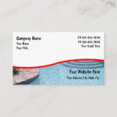 Cartes de visite pour piscine (Devant)