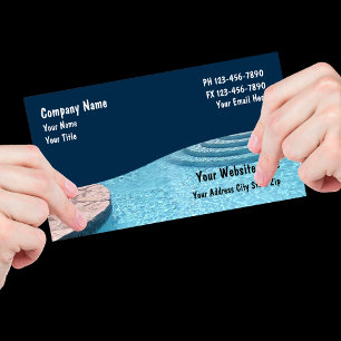 Cartes de visite pour piscine