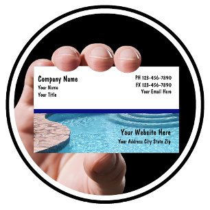 Cartes de visite pour piscine
