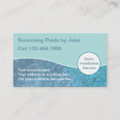 Cartes de visite pour piscine (Devant)