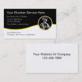 Cartes de visite pour plombier (Devant / Derrière)