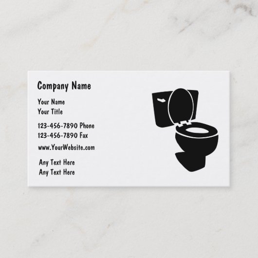 Cartes de visite pour plombier simple (Devant)