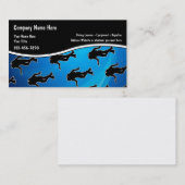 Cartes de visite pour plongée en scaphandre (Devant / Derrière)