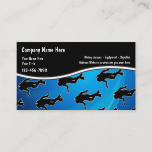Cartes de visite pour plongée en scaphandre