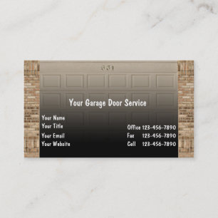 Cartes de visite pour portes de garage