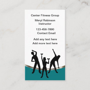 Cartes de visite pour professeur de fitness élégan