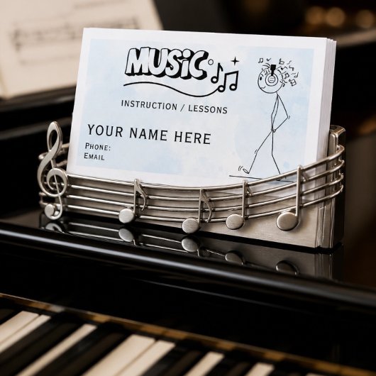 Cartes de visite pour professeur de musique