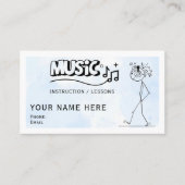 Cartes de visite pour professeur de musique (Devant)