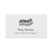 Cartes de visite pour professeur de musique avec g