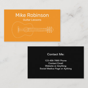 Cartes de visite pour professeur de musique Cours