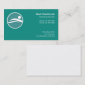 Cartes de visite pour professeur de natation (Devant / Derrière)