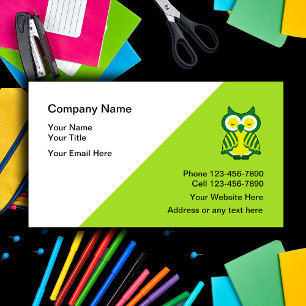 Cartes de visite pour professeur particulier