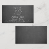 Cartes de visite pour professeur suppléant avec ta (Devant / Derrière)