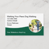 Cartes de visite pour promenade de chien (Devant)