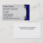 Cartes de visite pour remorques (Devant / Derrière)