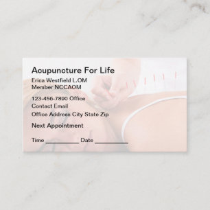 Cartes de visite pour rendez-vous d'acupuncture