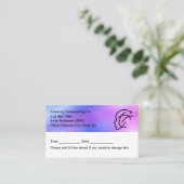 Cartes de visite pour rendez-vous de conseil moder (Debout devant)