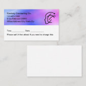 Cartes de visite pour rendez-vous de conseil moder (Devant / Derrière)