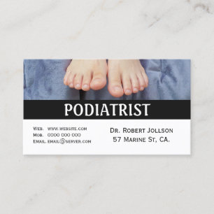 Cartes de visite pour rendez-vous médicaux de podo