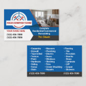 Cartes de visite pour rénovation de maison (Devant / Derrière)
