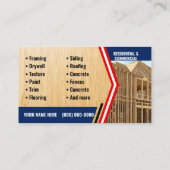 Cartes de visite pour rénovation de maison (Dos)