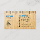 Cartes de visite pour rénovation de maison (Dos)