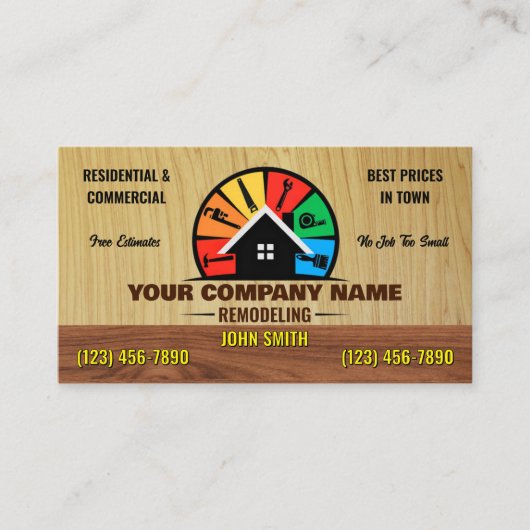 Cartes de visite pour rénovation de maison (Devant)