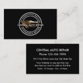 Cartes de visite pour réparation automobile (Devant / Derrière)