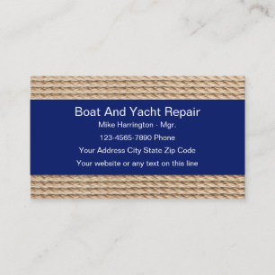 Cartes de visite pour réparation de bateaux et yac
