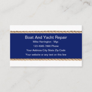 Cartes de visite pour réparation de bateaux et yac