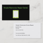 Cartes de visite pour réparation simple d'électron (Devant / Derrière)