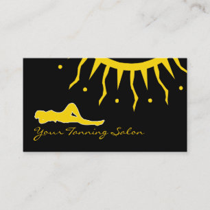 Cartes de visite pour salon de bronzage