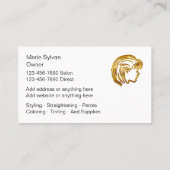 Cartes de visite pour salon de coiffure chic (Dos)
