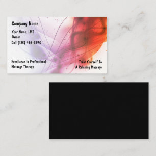 Cartes de visite pour salon de massage