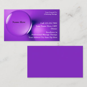 Cartes de visite pour salon de massage