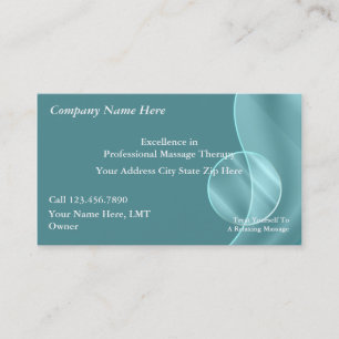 Cartes de visite pour salon de massage