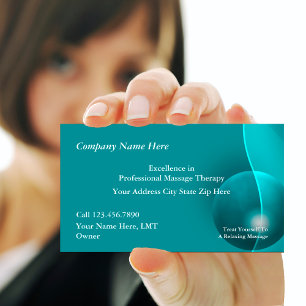 Cartes de visite pour salon de massage
