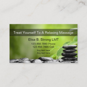 Cartes de visite pour salon de massage