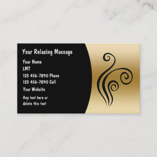 Cartes de visite pour salon de massage