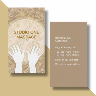 Cartes de visite pour salon de massage élégant