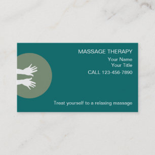 Cartes de visite pour salon de massage simple