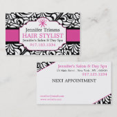 cartes de visite Pour Salon Des Cheveux | École de (Devant / Derrière)