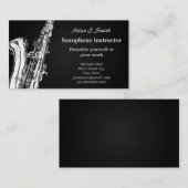 Cartes de visite pour saxophonistes (Devant / Derrière)