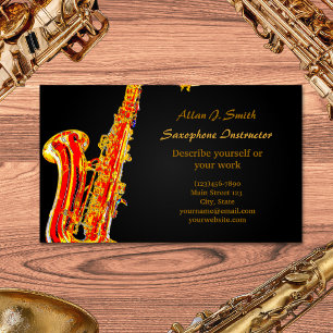 Cartes de visite pour saxophonistes