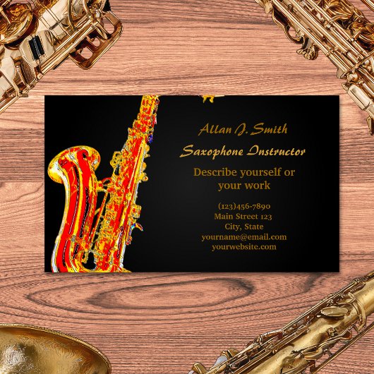 Cartes de visite pour saxophonistes
