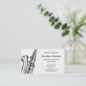 Cartes de visite pour saxophonistes (Debout devant)
